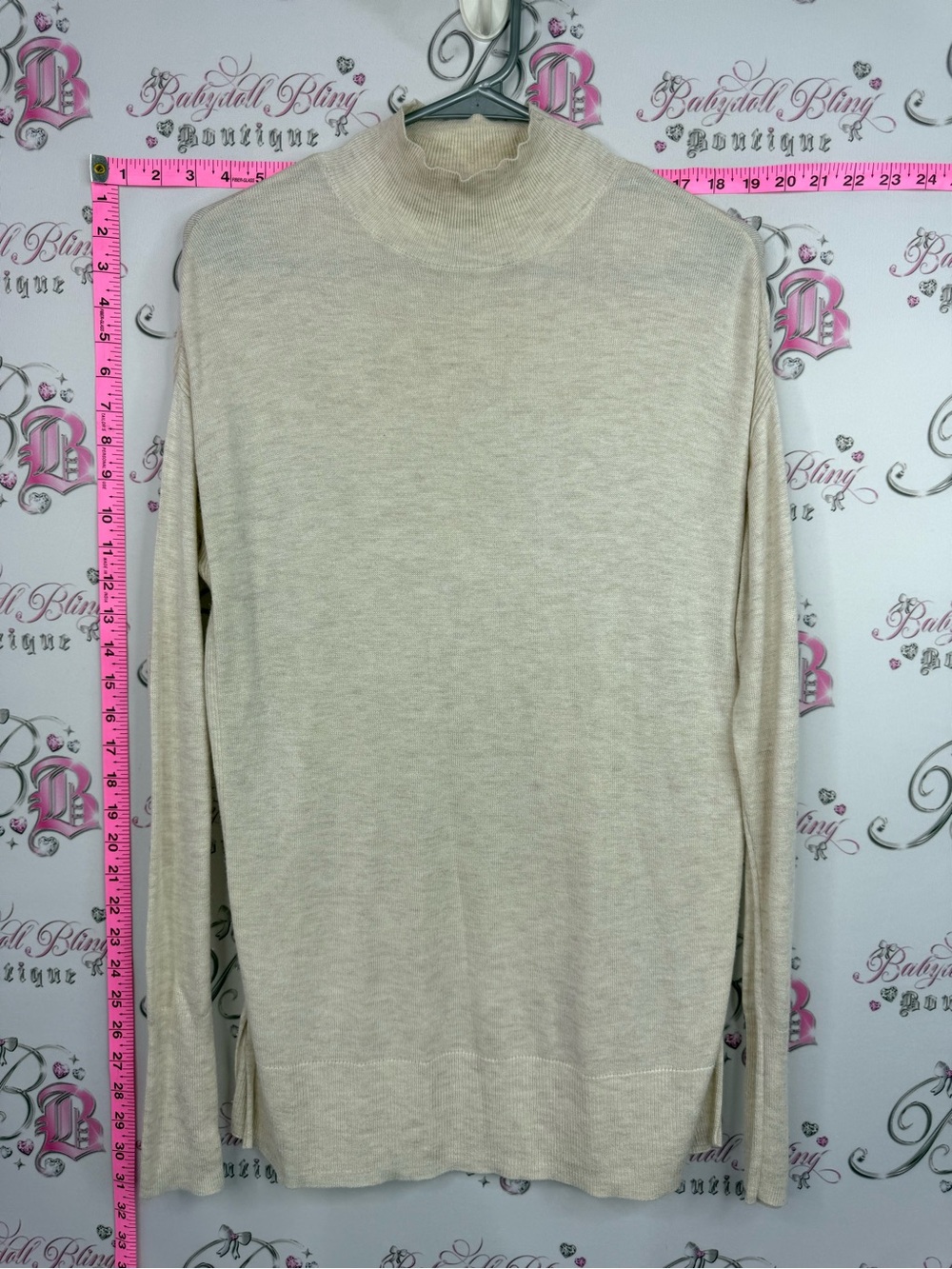 RW&CO. Cream Turtleneck Sweater